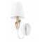 Z-Lite Claudelle 1-Light Wall Sconce, 5.75 in W x 14 in H, Textured White + Modern Gold 4014-1S-TW-MGLD - alternate 2