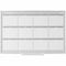 Mastervision Calendar Planning Board, Steel, 38 in, 50 in, Aluminum Frame, White/Gray, Matte GA05106830 - alternate 1