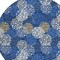 Homeroots 8' Navy Blue Brown And Ivory Round Polka Dot Washable Indoor Outdoor Area Rug 594264 - alternate 5