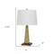 Homeroots 28" Brown Table Lamp With Off White Empire Shade 524707 - alternate 4