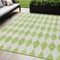 Homeroots 5' X 8' Lime Green And Ivory Geometric Washable Indoor Outdoor Area Rug 577062 - alternate 1