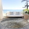 Homeroots 8' Beige Brown And Gray Round Abstract Washable Indoor Outdoor Area Rug 587316 - alternate 3