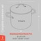 Emporio Kitchen Stainless Steel 12QT Stockpot with Glass Lid, Even-Heat Base, Riveted Handles, Oven Safe EMPKSSTKP12 - alternate 3