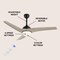Jonathan Y Sully 52" 1-Light Contemporary Industrial Iron/Plastic Mobile-App/Remote-Controlled 6-Speed Propelle JYL9717B - alternate 4