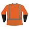 Ergodyne M Orange Class 2 Hi-Vis Long Sleeve Shirt Womens 8278BK - alternate 6