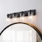 Jonathan Y Irving 27.75" 4-Light Seeded Glass/Iron Modern Contemporary LED Vanity Light, Black JYL7558B - alternate 4