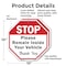 Signmission Stop Please Remain Inside Your Vehi, 10 inch X 10 inch, Aluminum Metal Signs, 2PK OC-A-2PACK-10-197 - alternate 2