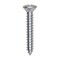 Auveco 10 x 1 1/4in Phillips Oval Head Tapping Screw Zinc, 100PK 2583 - alternate 1