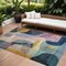 Homeroots 8' X 10' Green Purple And Pink Abstract Washable Indoor Outdoor Area Rug 604441 - alternate 1