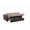 Homeroots 74" Brown Chenille Sleeper Sofa And Toss Pillows 607194 - alternate 2