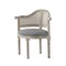 Homeroots 24" Gray and Beige Linen Arm Chair 533999 - alternate 2