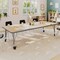 Flash Furniture Commercial Adjustable Height Rectangular Activity Table - Locking Casters-LT NAT XU-A3072-REC-LTNAT-T-P-CAS-GG - alternate 4