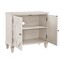Homeroots 34in White Wood Carved Geometric Accent Cabinet With Two Doors 691653 - alternate 4