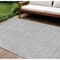 Homeroots 8' X 10' Silver Gray And Ivory Floral Washable Indoor Outdoor Area Rug 582377 - alternate 1
