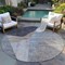 Homeroots 8' Taupe Beige And Gray Round Abstract Washable Indoor Outdoor Area Rug 582874 - alternate 5