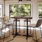 Flash Furniture 48" x 30" Tabletop, Seamless Surface Technology, Dark Brown, 22" x 30" Black Bar Height X-Bases ST-REC3048-WBR-T2230B-GG - alternate 3