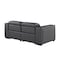 Homeroots 77in Dark Gray and Brown Italian Leather Power Reclining Loveseat With Storage 720549 - alternate 3