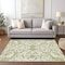 Homeroots 8' X 10' Sage And Ivory Damask Washable Indoor Outdoor Area Rug 614398 - alternate 5