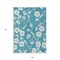 Homeroots 9' X 12' Turquoise Ivory And Gray Floral Washable Indoor Outdoor Area Rug 599932 - alternate 3