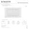 Kingston Brass 59" Acrylic Rectangular Drop-In Tub with Reversible Drain, Glossy White VTPN593619C - alternate 2