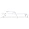 Leisuremod Marlin Patio Chaise Lounge Chair with Armrests in White Aluminum Frame, White MLAW-77W - alternate 4