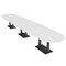 Skutchi Designs Boval Conference Table With Power Unit, 48 in W, 192 in L, White HAR-BOVL-48X192-DOU.BK-WA7976-NA - alternate 1