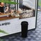 Regal Altair 22 Gallon Round Plastic Black Wastebasket with Swing-Top Lid, Heavy-Duty HDPE ZR-TC-500-22RND-BK+LD-500 - alternate 2