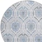 Homeroots 8' Gray And Denim Blue Round Medallion Washable Indoor Outdoor Area Rug 587658 - alternate 4