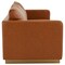 Leisuremod Nervo Upholstered Leather Sofa with Gold Frame, Cognac Tan NS83BR-L - alternate 3