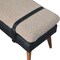 Homeroots 35in Dark Olive Green and Brown Genuine Leather and Solid Wood Upholstered Bench 723426 - alternate 5