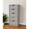 Homeroots 18" Gray Five Drawer Standard Chest 552267 - alternate 4