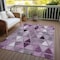Homeroots 3' X 5' Merlot Purple And Lavender Geometric Washable Indoor Outdoor Area Rug 583040 - alternate 5