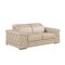 Homeroots 73in Cream and Silver Leather Reclining Loveseat 720503 - alternate 4