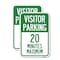 Signmission Visitor Parking Sign Visitor Parking 20 Minutes Maximum, 12'' X 18'', Heavy Gauge Aluminum, 2PK A-1218-2PACK-22728 - alternate 1