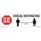 Signmission Stop 6 Ft Social Distance Non-Slip Floor Graphic, 16" H, FD-2-R-16-99982 FD-2-R-16-99982 - alternate 1