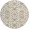 Homeroots 8' Ivory Brown And Gray Round Moroccan Washable Indoor Outdoor Area Rug 605159 - alternate 3