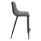 Homeroots Set of Two 26" Dark Gray And Black Faux Leather And Steel Counter Height Bar Chairs 555678 - alternate 5