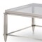 Homeroots 55" Clear and Silver Glass And Steel Coffee Table 283428 - alternate 3