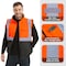 Protectx Winter Safety Vest, Class 2 High Visibility with Pockets, Orange ST-WV300D-ORBK-L - alternate 3