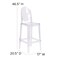 Flash Furniture Ghost Transparent Crystal Barstool with Oval Back, PK4 4-OW-GHOSTBACK-29-GG - alternate 6