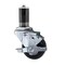 Service Caster 3'' Hard Rubber Swivel 1-1/2'' Expanding Stem Caster with Brake SCC-EX20S314-HRS-TLB-112 - alternate 1