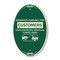 Signmission Reserved Parking for Customers Unauthorized V, 12 In X 18 In Architectural, Heavy Gauge Aluminum A-OV-G-1218-23121 - alternate 1