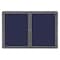 Ghent Ovation 2 Door Enclosed Fabric Bulletin Board, Gray Frame, 3'H x 5'W, Blue OVG4-F93 - alternate 1