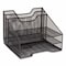 Mind Reader Metal Mesh Vertical File Holder Paper Tray Desktop Organizer, 2-Tier/5-Compartment, Letter, Black MESHBOX5-BLK - alternate 1