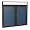 Ghent 36'' x 60'' Enclosed Vinyl Board, 2-Doors, Bronze Aluminum Frame, Illuminated Headliner, Navy PBVLX6-195 - alternate 1