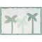 Homeroots 32" Green And White Cotton Palm Trees Bath Rug 635400 - alternate 1