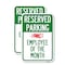 Signmission Reserved Parking - Employee of the Month 1, 18'' X 24'' 2 Signs, Heavy Gauge Aluminum, 2PK A-1824-2PACK-23150 - alternate 1