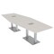 Skutchi Designs Hexagon Conference Table With Power, 48 in W, 144 in L, Ivory HAR-HEX.IR-48X144-DOU-K458-ESIL - alternate 1