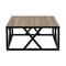 Homeroots 35" Black Steel Square Coffee Table 521995 - alternate 2