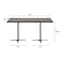 Flash Furniture Bennett 30 in x 60 in Solid Wood Indoor Tabletop in Dark Brown with 22 in x 22 in Dining Height GSF-REC3060-DKBRN-T2222S-GG - alternate 4